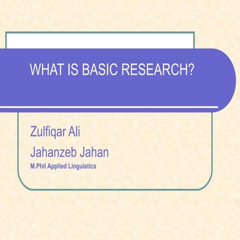 Basic research