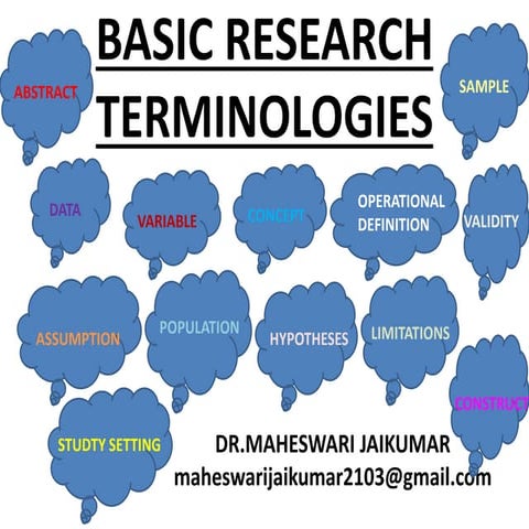 BASIC RESEARCH TERMINOLOGIES