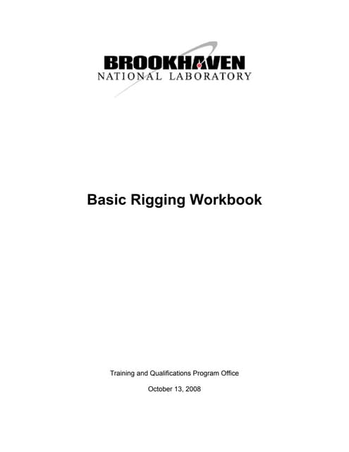 Basic riggingworkbook