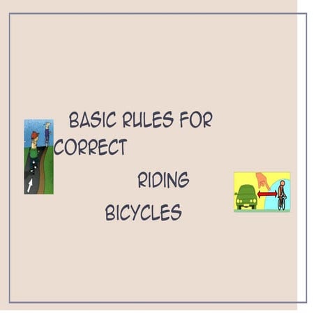 Road safety for cyclists | PPTX