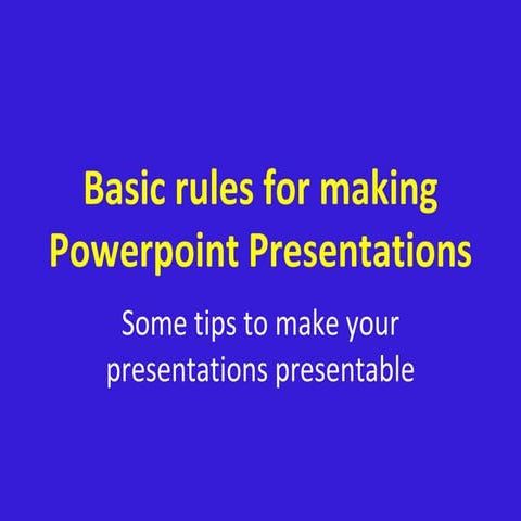 Basic rules powerpoint