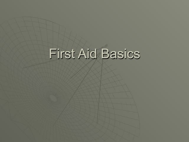 Basic first aid & cpr | PPT