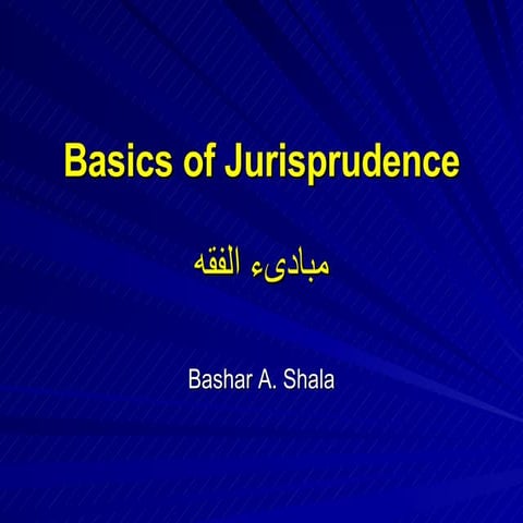 Basics Of Jurisprudence