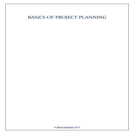 Basics of Project Planning
