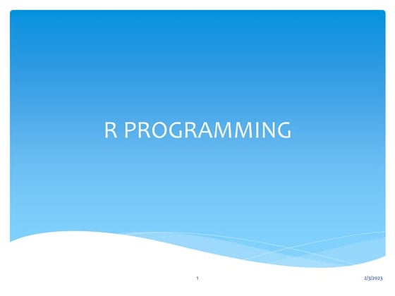 R programming | PPTX