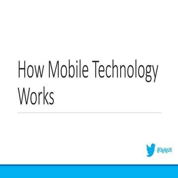 How Mobile Technology Works