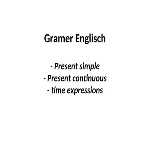ENGLISH GRAMMAR- PRESENT SIMPLE, PPT PRESENTATION | PPTX