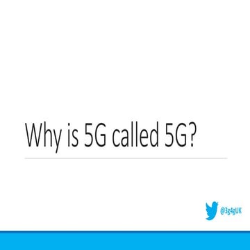 Why is 5G called 5G?