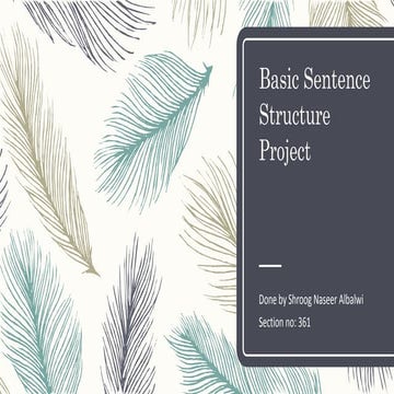 Basic sentence structure | PPT