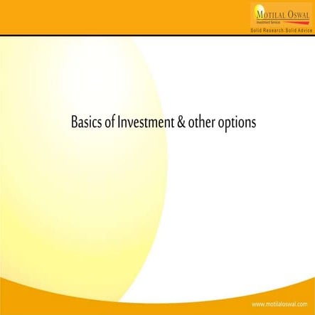 Basics of Investment