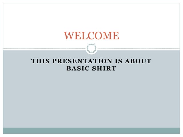 Basic shirt presentation