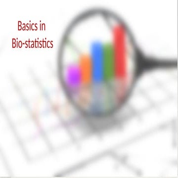 Introduction to Biostatistics in medical research