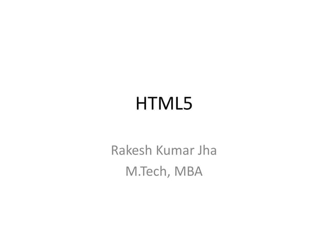 Basics of HTML5 for Phonegap