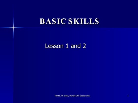 Basic computer skills | PPTX