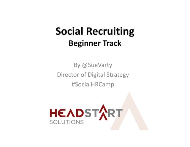 Social Recruiting (Beginner)