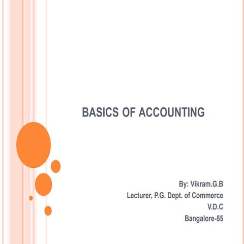 Basics of accounting