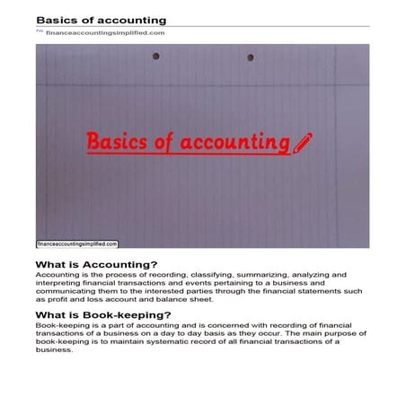 Basics of accounting