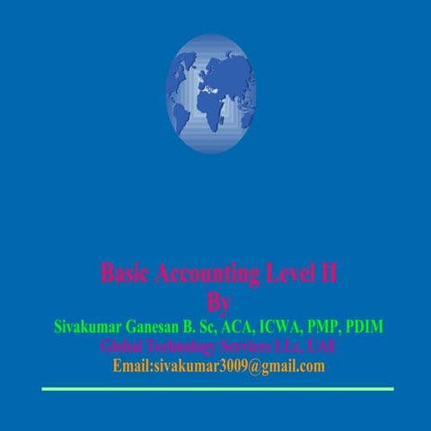 Basics of accounting