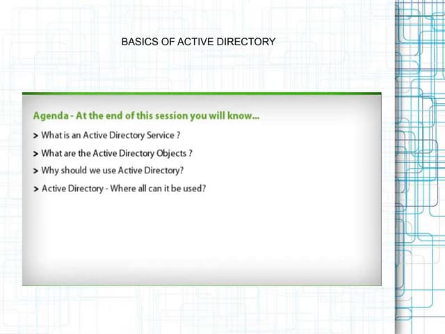Windows session 5 : Basics of active directory