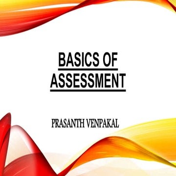 Basics of assessment