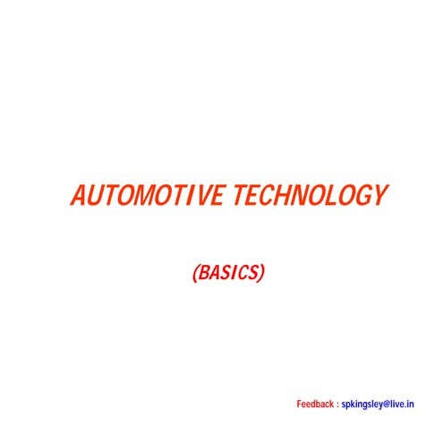 Basics Of Automobile