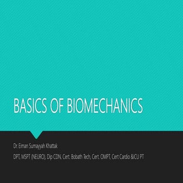 Basics of biomechanics