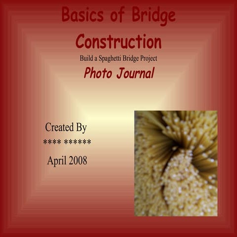 Basics of bridge construction