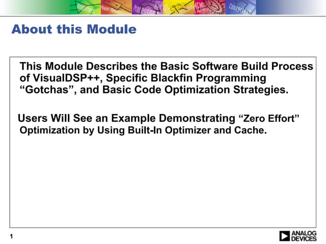 Basics of building a blackfin application