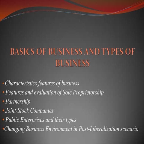 Basics of business
