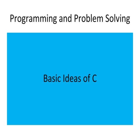 Basics of c | PPT
