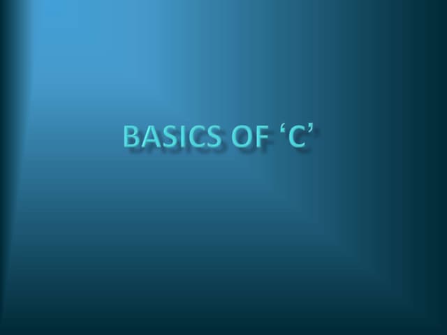 Basics of C.ppt
