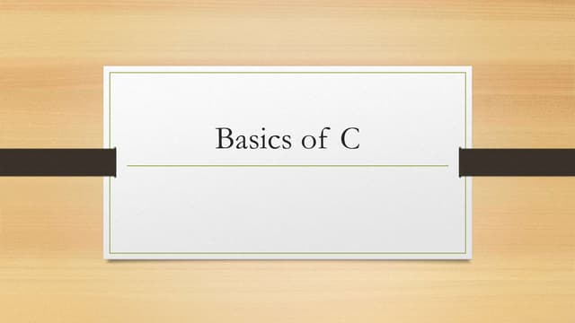 Basics of C Lecture 2[16097].pptx