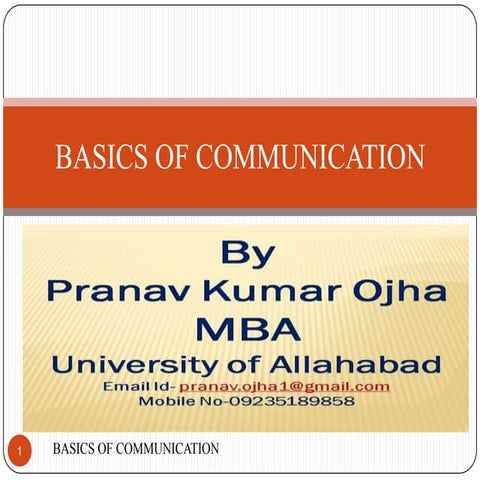 Basics of communication | PPTX