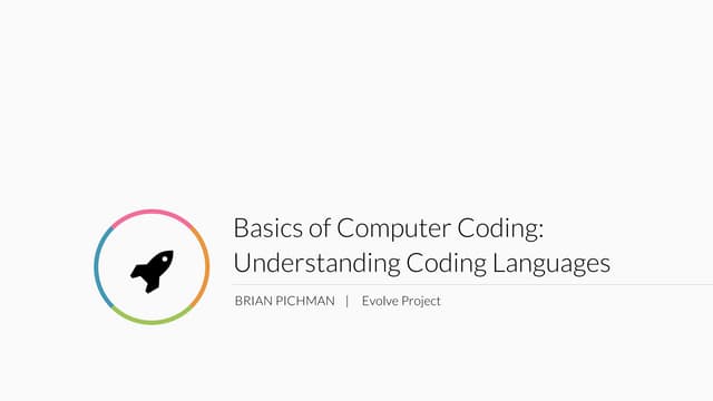 Basics of Computer Coding: Understanding Coding Languages