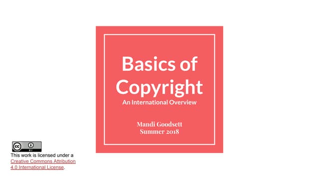 Basics of Copyright