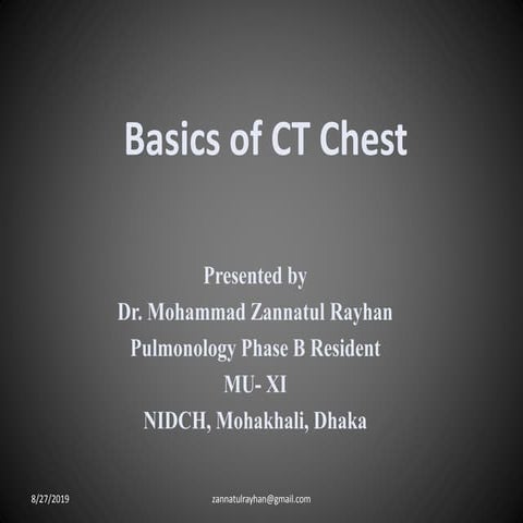Basics of CT Chest 