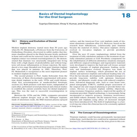 Osseointegration in Dental Implants | PPTX