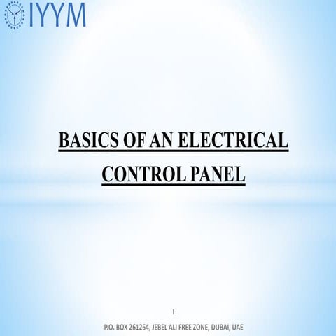 Basics of electrical control panel