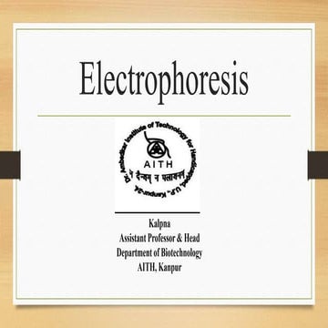 Basics of electrophoresis