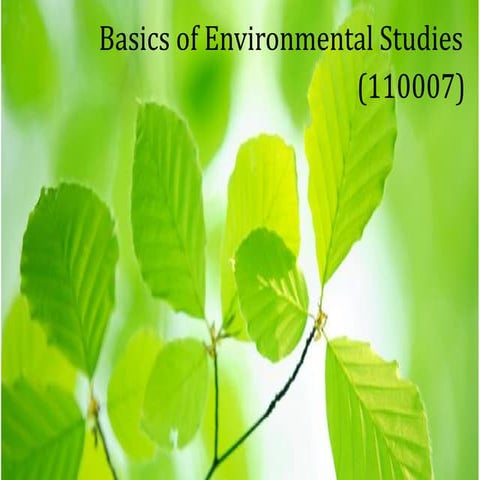 Basics of Environmental Studies