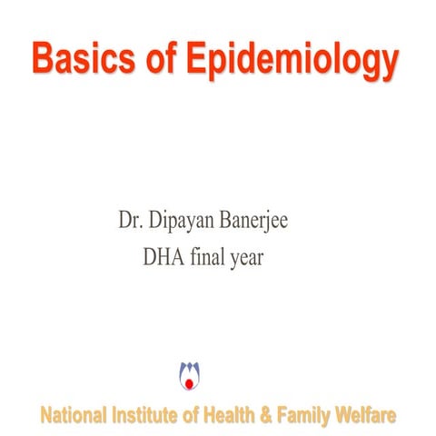 Basics of epidemiology