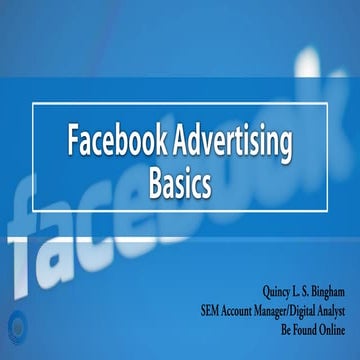 Facebook Advertising Basics