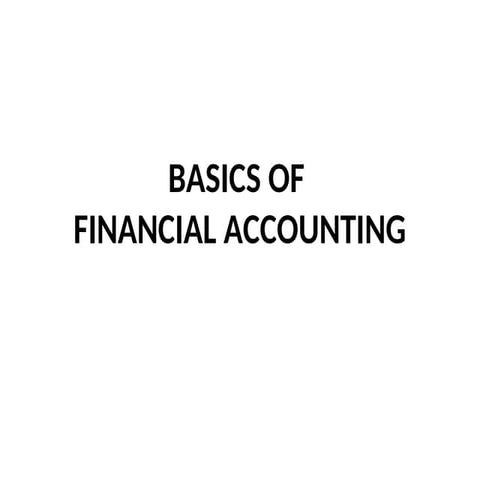 Basics of financial Accounting ppt from IMED
