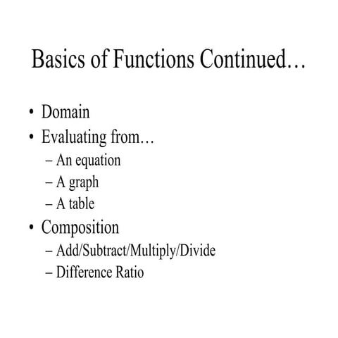 Basics of functions continued | PPT