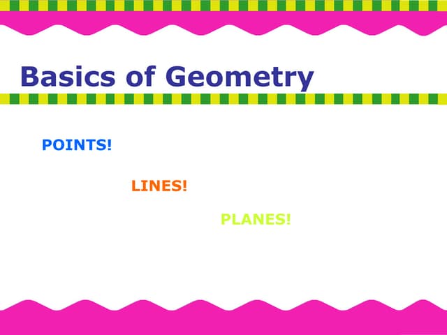 Basics of geometry