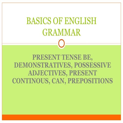 Basics of Grammar   edited
