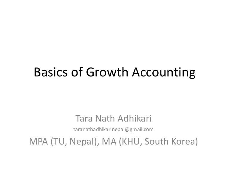 Basics of growth accounting