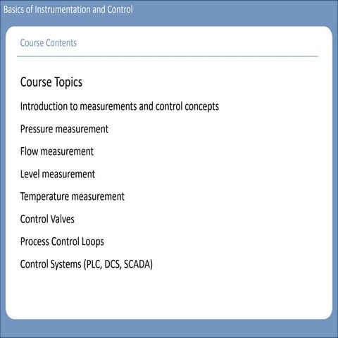 Basics of Instrumentation & Control system.pdf