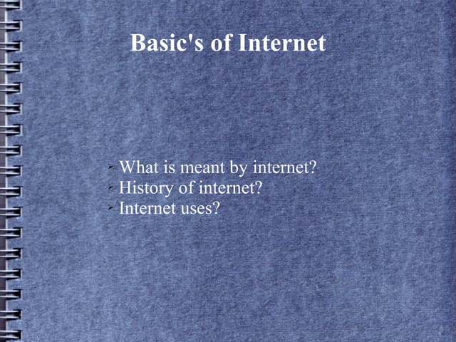 Basic's of internet | ODP