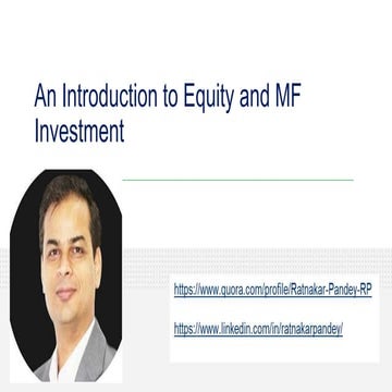 Basics of investment in Equity and Mutual Funds Markets